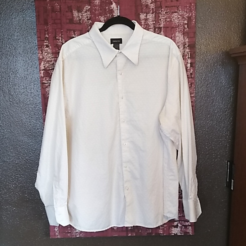 Claiborne Unique raised pattern dress shirt xxl